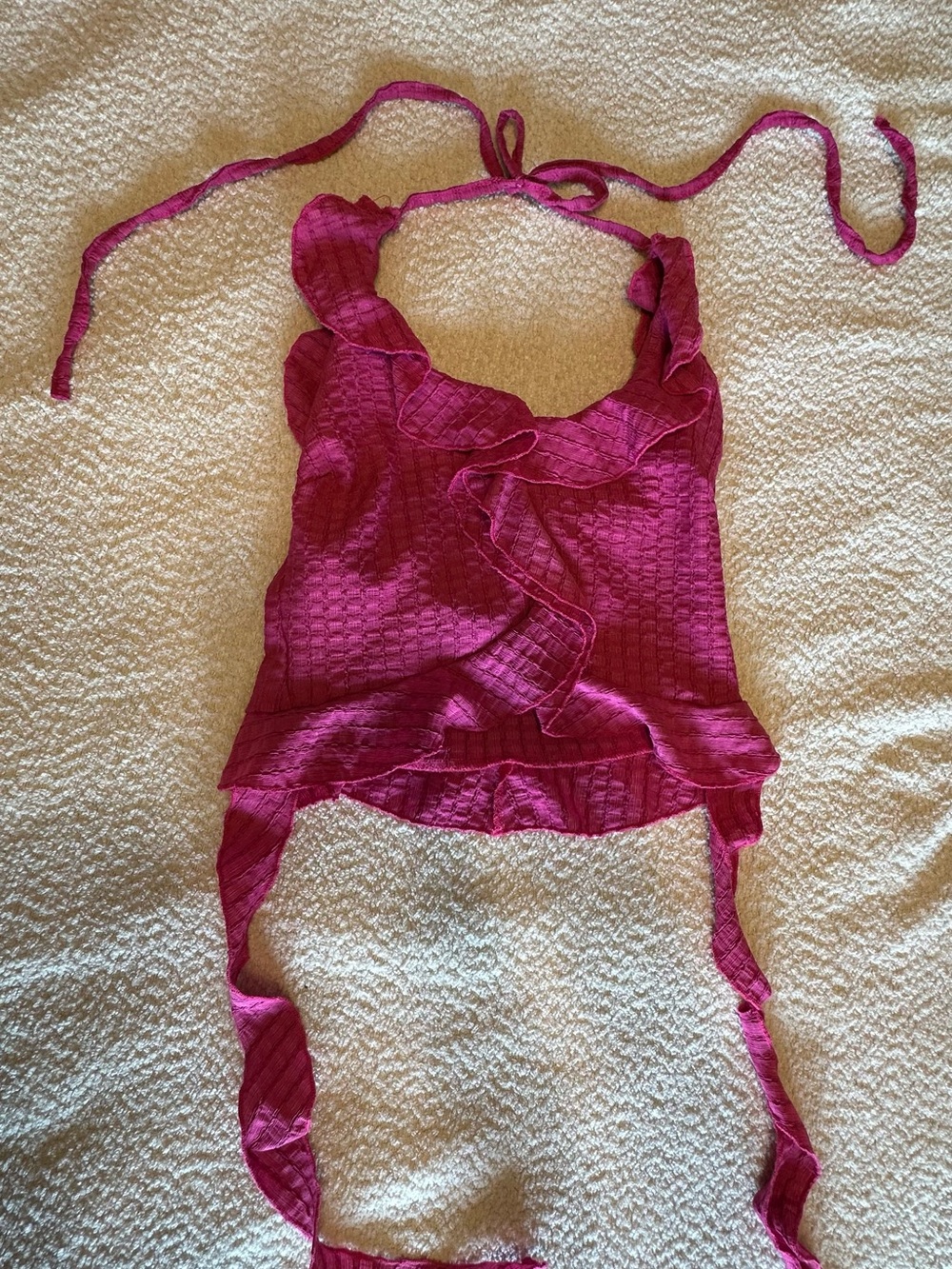 Girls' Pink Ruffle One-Piece Shirt